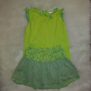 Hanna Andersson Shirt and Matching Skirt EUC